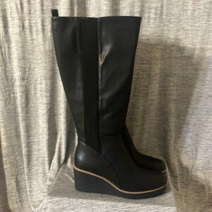 NATURALIZER SOUL (WIDE CALF) 'ADRIAN' Knee-High Leather Boot w/Zipper